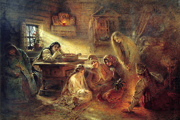 «Святочные гадания» (К. Е. Маковский. 1900-е.)